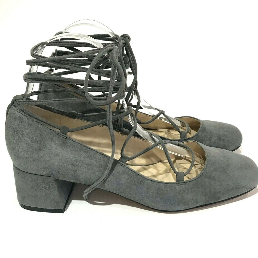 Karl Largefeld ParisCharlie Pump Gray Suede 7.5